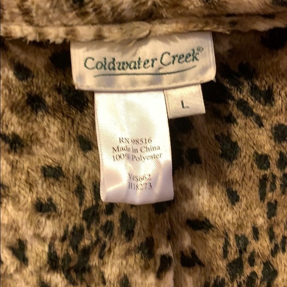Faux suede leopard and tan coat. - Picture 3 of 3
